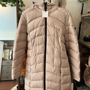 BNWT Calvin Klein Hooded Stretch Packable Puffer Coat